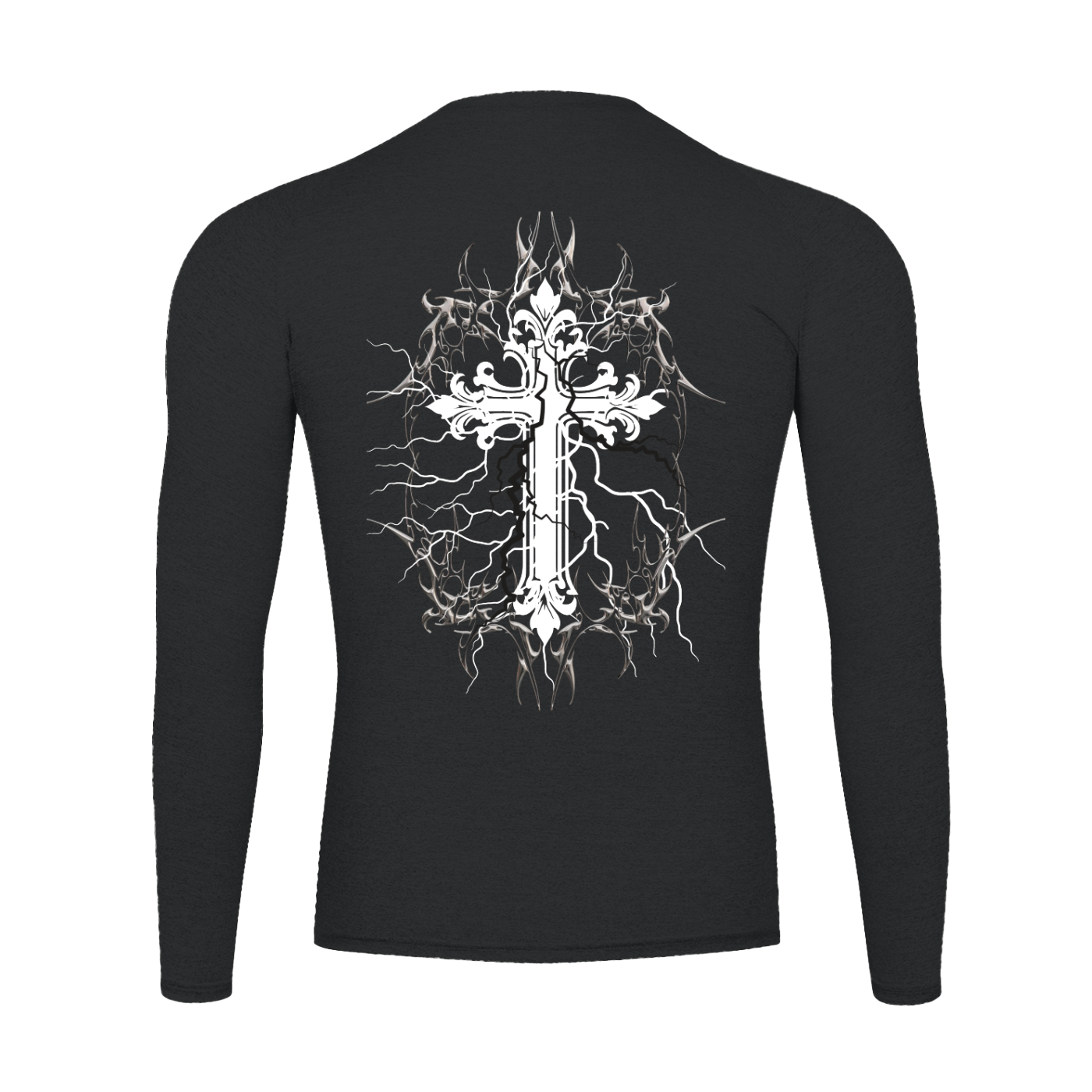 STIMULUS-Electric Cross Long Compression T-Shirt