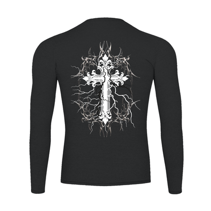 STIMULUS-Electric Cross Long Compression T-Shirt