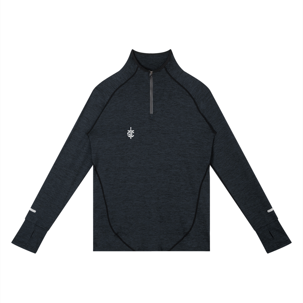 Men's Quarter-Zip Raglan Training T-Shirt ODMPOD