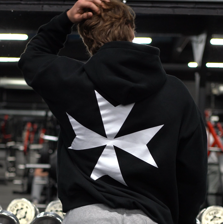Templar Hoodie in the gym
