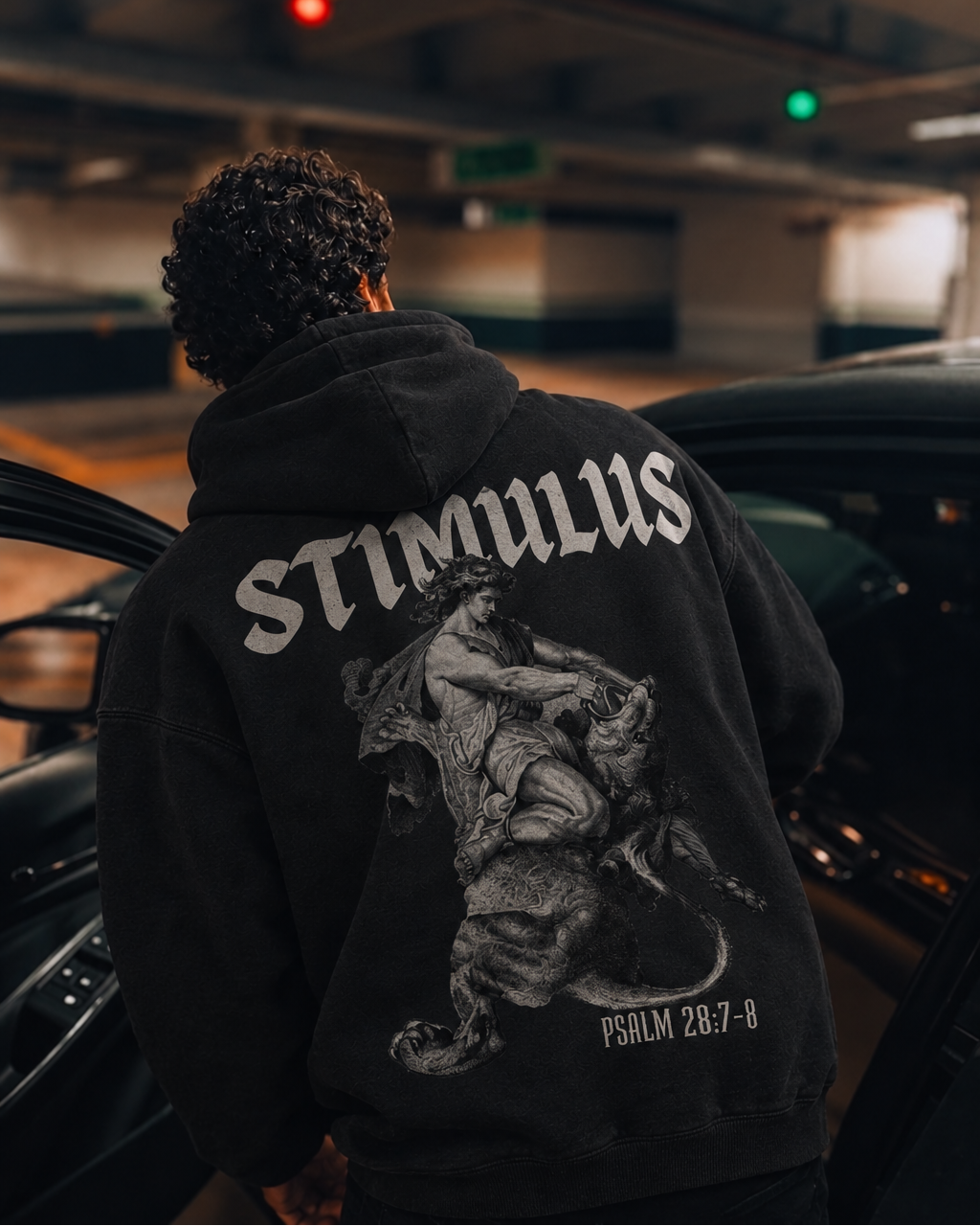 STIMULUS-Psalm 28:7-8 Oversize Hoodie ODMPOD