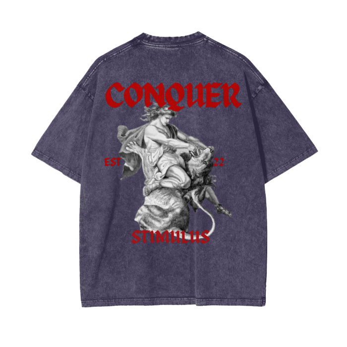 STIMULUS- Conquer Acid Oversize T-Shirt