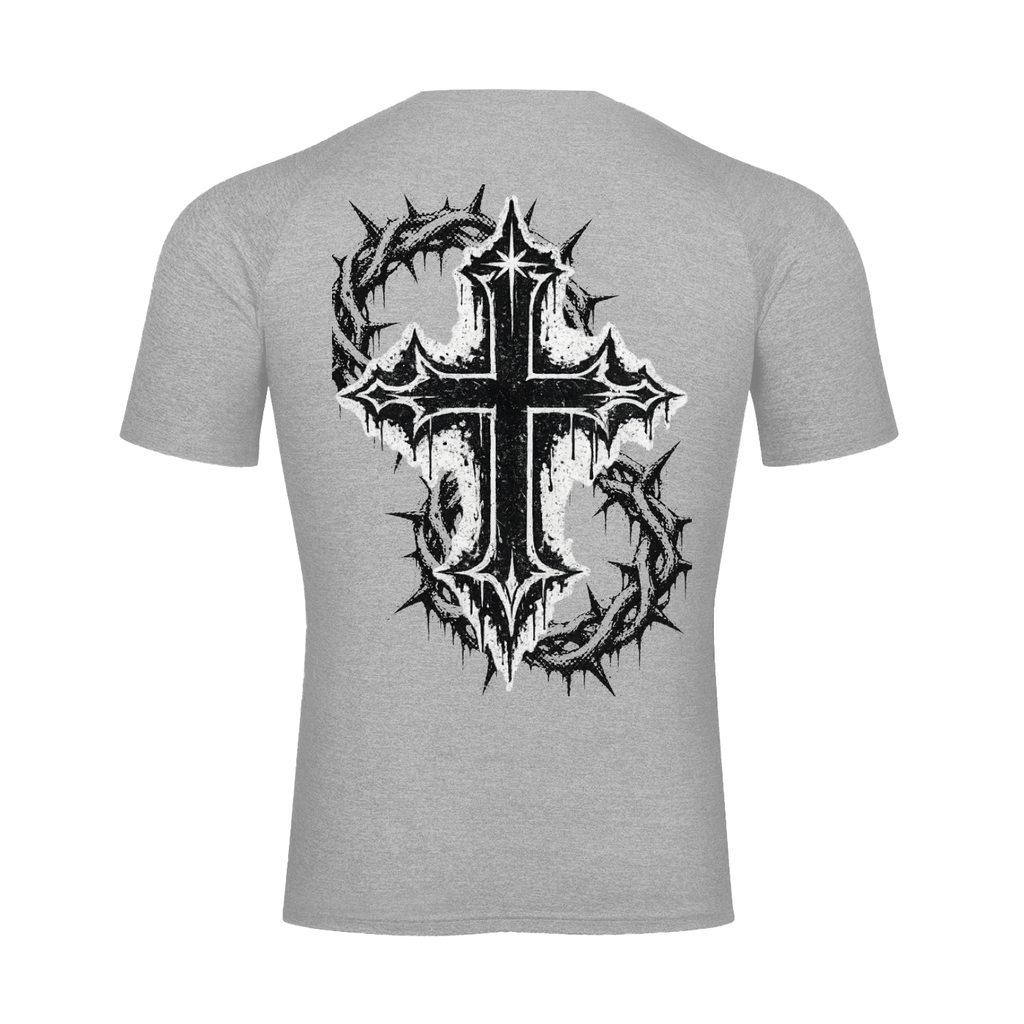 STIMULUS-Prickled Cross Compression T-Shirt